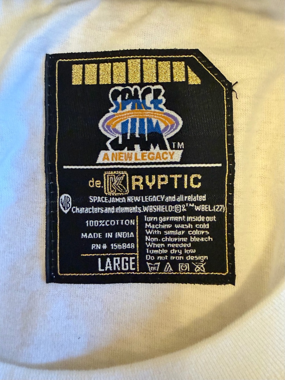 Looney Tunes Tune Squad Bugs Bunny White Short Sleeve Tee - Picture 5 of 5